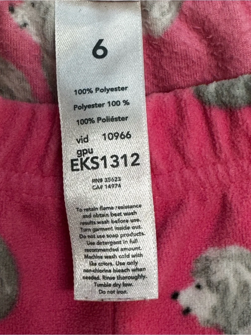 Carter's Hot Pink Dog Print Fleece Pajama Bottoms